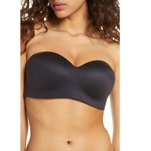 WACOAL Staying Power Wireless Strapless Convertible Bra 34D Black #854372
